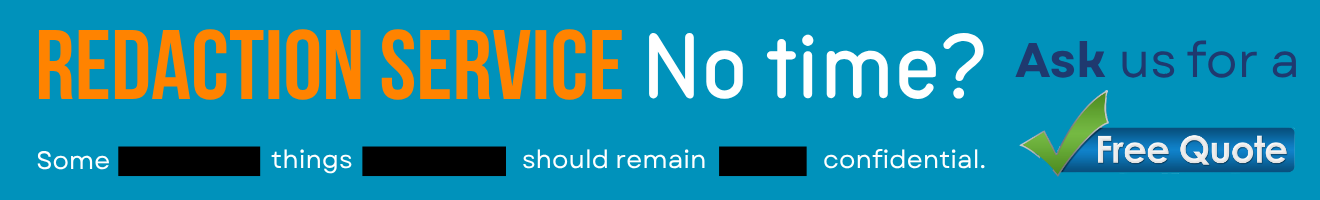 Redaction service - ask for a quote