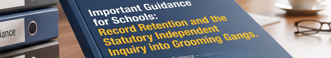 Graphic illustrating the Statutory Independent Inquiry into Grooming Gangs and critical document preservation.