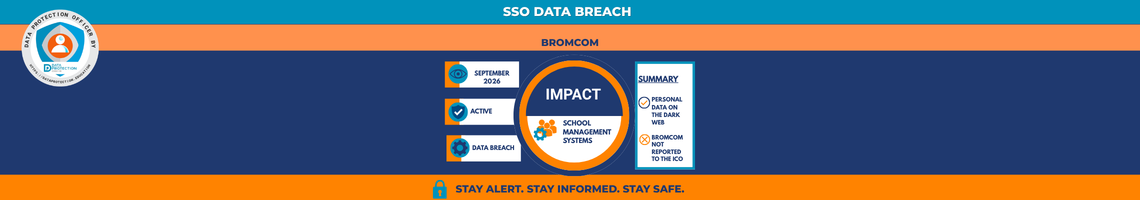 Bromcom logo representing the MIS provider confirming a personal data breach affecting its legacy single sign