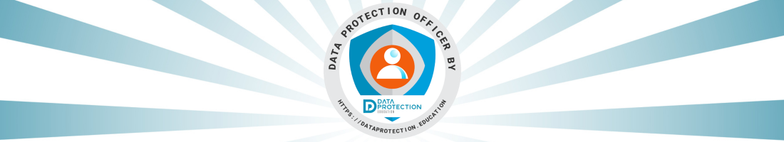 data protection officer by data protection education badge, data protection education logo